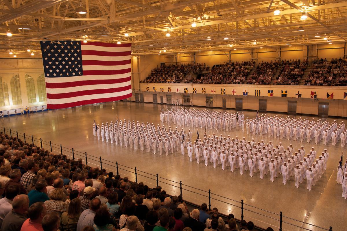 Pass-in-Review graduation ceremony at Midway Ceremonial Drill Hall
